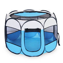 Portable Folding Pet Tent Dog House Octagonal Cage For Cat Tent Playpen Easy Operation Fence Outdoor Big Dogs House Puppy Home 2024 - buy cheap