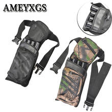 1pcs Archery Arrow Quiver Black Camouflage 4 Tubes Belt  Strap Waist Hanging Arrows Bags Outdoor Hunting Shooting Accessorie 2024 - buy cheap