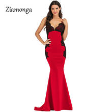 Ziamonga Vestidos Party Lace Dress Women Maxi Backless Sexy Dress Elegant V Neck Club 2020 Summer Maxi Long Dress Bodycon Gowns 2024 - buy cheap