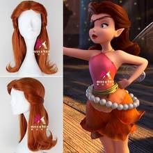 New Movie Tinker Bell and the Pirate Fairy Rosetta cosplay wig Women long orange long wavy hair wig costumes +wig cap 2024 - buy cheap