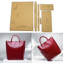 Handmade leather goods diy lady shoulder bag handbag version drawing kraft mold template sewing drawing design 2024 - buy cheap