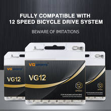 VG Sports Bicycle Chain 12 Speed Steel 126 Links MTB Road Bike Half Hollow Chain Mountain Road Bike MTB Chains Part 2024 - buy cheap