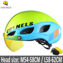 COLNELS Professional Road MTB Cycling Helmet with Goggles Ultralight Riding Mountain Bike Removable Lens Helmet Men Women 2024 - buy cheap