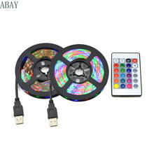 Tira de luces LED USB, cinta de iluminación de fondo de 1M, 2M, 3M, 4M, DC5V 2835 RGB, decoración de vacaciones 2024 - compra barato