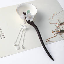 Handmade Wooden Hairpins Clips Hair Sticks Vintage Tassel Flower Pearls Chopsticks Hair Forks Women Hanfu Dress Hair Jewelry 2024 - buy cheap