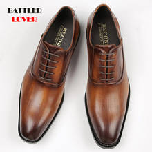 New Genuine Cow Leather Dress Shoes for Men 2021 Designer Business Office Loafers Male Casual Driving Shoe Flats Party Footwear 2024 - купить недорого