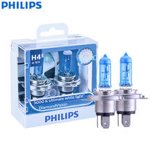 Philips-Luz Blanca halógena para faro delantero de coche, lámpara de luz Hi/lo, 9003 K, 5000 HB2 H4 12V 60/55W P43t 12342DVS2, paquete doble 2024 - compra barato