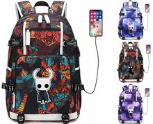 Cute Hollow Knight printing travel bag School Bag usb charging canvas shoulder bag Teenager boys girls Backpack Laptop bag 2024 - buy cheap