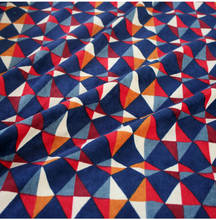 Ткань Вельветовая гофрированная, с геометрическим рисунком, 50*150 см 2024 - купить недорого