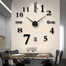 3D Wall Sticker Clock DIY Mirror Effect Wall Clock Watch Brief Style Quartz Living Room Affordable Wall Clock Home Decor 2024 - buy cheap