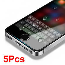 Protector de pantalla de cristal templado para iPhone, película protectora de vidrio templado para iphone 8, 7, 6 plus, x, xs, max, 5 unids/lote 2024 - compra barato