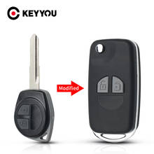 KEYYOU Car Remote Key Case Shell For Suzuki SX4 Swift Grage Vitara Alto Modified Flip Key Shell Fob HU133R With 2 Buttons Pad 2024 - buy cheap