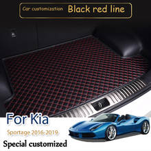 High quality Leather wear-resistant Car Trunk Mats Car Boot Liner Cargo Compartment Floor Carpet Mud For Kia Sportage 2016-2019 2024 - buy cheap