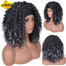Peluca de cabello rizado largo para mujeres negras, cabellera sintética de 18 pulgadas, sin pegamento, color negro, para Cosplay 2024 - compra barato