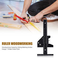 Woodworking Gadget Depth Measurement Woodworking T Shape Scriber Gauge Aluminum Alloy Scale Measurement Marking Ruler 2024 - buy cheap