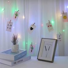 Fio de luz de natal com 20 leds, clipe de madeira, foto, fio de luz, cobre, luz estrelada, fadas, guirlanda, frasco de conservas, festa, casamento, decoração