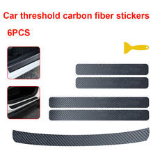 Adesivo de fibra de carbono para proteção traseira de carro, adesivo pvc resistente a arranhões para porta-malas 2024 - compre barato