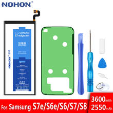 NOHON батарея для samsung Galaxy S7 S6 edge S8 G950F G935F G930F G925F G920F оригинальная аккумулятор сменная батарея для мобильного телефона + Инструменты 2024 - купить недорого
