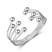 Beads Silver Plated Bracelet Bangles High Quality Bracelets & Bangles 8mm Beads Bracelets For Women Jewelry Pulseiras Femme Gift 2024 - buy cheap
