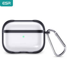 ESR Translucent Case for AirPods Pro Hybrid Protective PC Dutyproof Cover with Flexible TPU Frame and Keychain for AirPods Pro 2024 - buy cheap