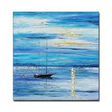 Abstract Seascape Art 100% Hand Painted Textured Oil Painting Canvas Wall Decor Textured Paintings Art Showpieces For Home Decor 2024 - buy cheap