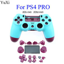 Сменный комплект с полным корпусом и кнопками для jds 040 JDM 040 DualShock 4 PlayStation 4 PS4 Pro контроллер корпус гладкий Чехол 2024 - купить недорого