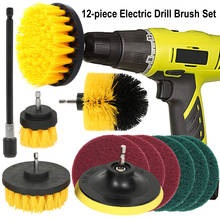 12 pcs/set Power Scrubber Brush Drill Brush Clean for Bathroom Surfaces Tub Shower Tile Grout Cordless Power Scrub Cleaning Kit 2024 - buy cheap