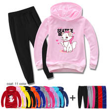 Kids Cat Sweatshirt Pants Suit Children Sweatshirts Hoodies Boys Girls Beautiful Sportswear Pullover Hoodies Birthday Gift 2024 - buy cheap