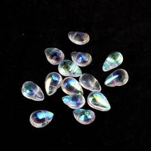 DoreenBeads-cuentas de cristal transparentes, joyería de Color arcoíris, abalorios DIY de 9mm x 6mm, agujero: aproximadamente 0,7mm, 25 piezas 2024 - compra barato