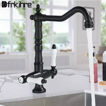 Basin Faucet Deck Mount Brass Bathroom 360 Rotate Basin Mixer Tap Dual Handle Cold And Hot Water Crane Sink Taps Kitchen Faucet 2024 - buy cheap