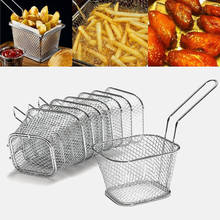 Mini French Deep Fryers Basket Net Mesh Stainless Steel Fryer HomeFries Chip Kitchen Tool Mini French Fries Baskets Strainer 2024 - buy cheap