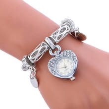 Reloj de cuarzo de lujo para mujer, pulsera con correa de malla de acero inoxidable, creativo, bonito, regalo, gran oferta, 50 x 2024 - compra barato