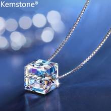 Kemstone Aurora Square 8MM 6MM Pendant Necklace Jewelry Gift for Women 2024 - buy cheap