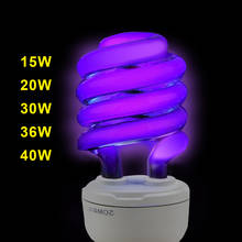 Bombilla fluorescente CFL en espiral, lámpara ultravioleta UV E27, luz negra, decoración de iluminación, 220V 2024 - compra barato