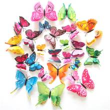 Decorações de borboletas artificiais coloridos de pvc 12 tamanhos, botões decorativos de jardim, simulação de borboleta 2024 - compre barato