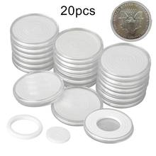 20 шт 46 мм прозрачный пластиковый держатель для монет Capsule Protector чехол для хранения монет коробка для коробки для монет контейнер 2024 - купить недорого