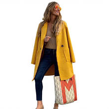 Autumn Winter Women Woollen Coat Long Sleeve Turn-Down Collar Oversize Blazer Outwear Jacket Elegant Overcoats Loose Plus Size 2024 - buy cheap