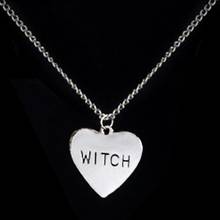 Witch Necklace Heart Engraved Gothic Witchcraft Wiccan Halloween Goth jewelry Women Necklace Gift For Witches 2024 - buy cheap