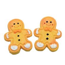 20/50pcs  Resin Christmas Snowman Cookies Crafts Flatback Cabochon Scrapbooking Decorations Fit Hair Clips Embellishments Beads 2024 - buy cheap