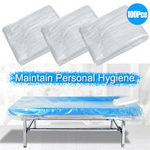 Cubierta de plástico desechable para sofá, colcha impermeable para cama, película para mesa, tratamiento de masaje, accesorio para sábanas de salón de SPA, 100 Uds. 2024 - compra barato