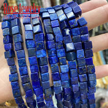 6x6mm Natural Lapis Lazuli Square Stone Beads Loose Beads For Jewelry Making Fit Diy Charms Bracelet Necklace Accessories 15" 2024 - buy cheap