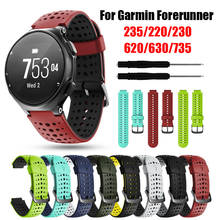 Pulseira de relógio de silicone, pulseira de relógio de silicone para garmin forerunner 220 230 235 620, pulseira de relógio para forerunner 630//735xt 2024 - compre barato