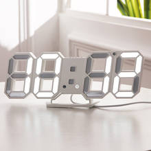 Qualidade 3d estéreo led digital relógios de parede data temperatura despertadores nightlight relógio de mesa casa cozinha decoração do quarto 2024 - compre barato