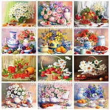 Diamond Painting Full Square Fruit Diamond Embroidery Flower 5d Diy Needlework Home Decor Gift Cross Stitch Rhinestones TT1807 2024 - buy cheap