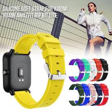Мягкий силиконовый ремешок для Xiaomi Huami Amazfit Bip BIT Lite Youth Smart Watch, наручный браслет для Amazfit Bip, ремешок для часов 20 мм 2024 - купить недорого