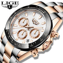 2021 LIGE Top Brand Luxury Mens Watches Full Steel Watch Male Military Sport Waterproof Watch Men Quartz Clock Relogio Masculino 2024 - buy cheap