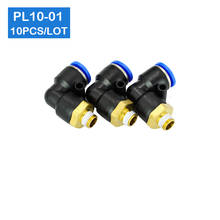 Alta qualidade 10 pces de PL10-01, 1/8 "pt thread para 10mm empurrar em encaixe conector rápido 2024 - compre barato