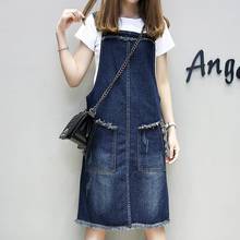 Женское длинное джинсовое платье на бретельках, модель WF317, весна-лето 2020 2024 - купить недорого