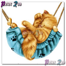 5d animal Diamond embroidery The cat in the cradle fell asleep Square Round Painting Diy Mosaic cross stitch Home Decoration 2024 - buy cheap