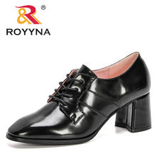 ROYYNA 2020 New Designers Fashion Shoes High Heel Pumps Women Lace Up Dress Shoes Woman High Quality Wedding Footwear Feminomo 2024 - buy cheap